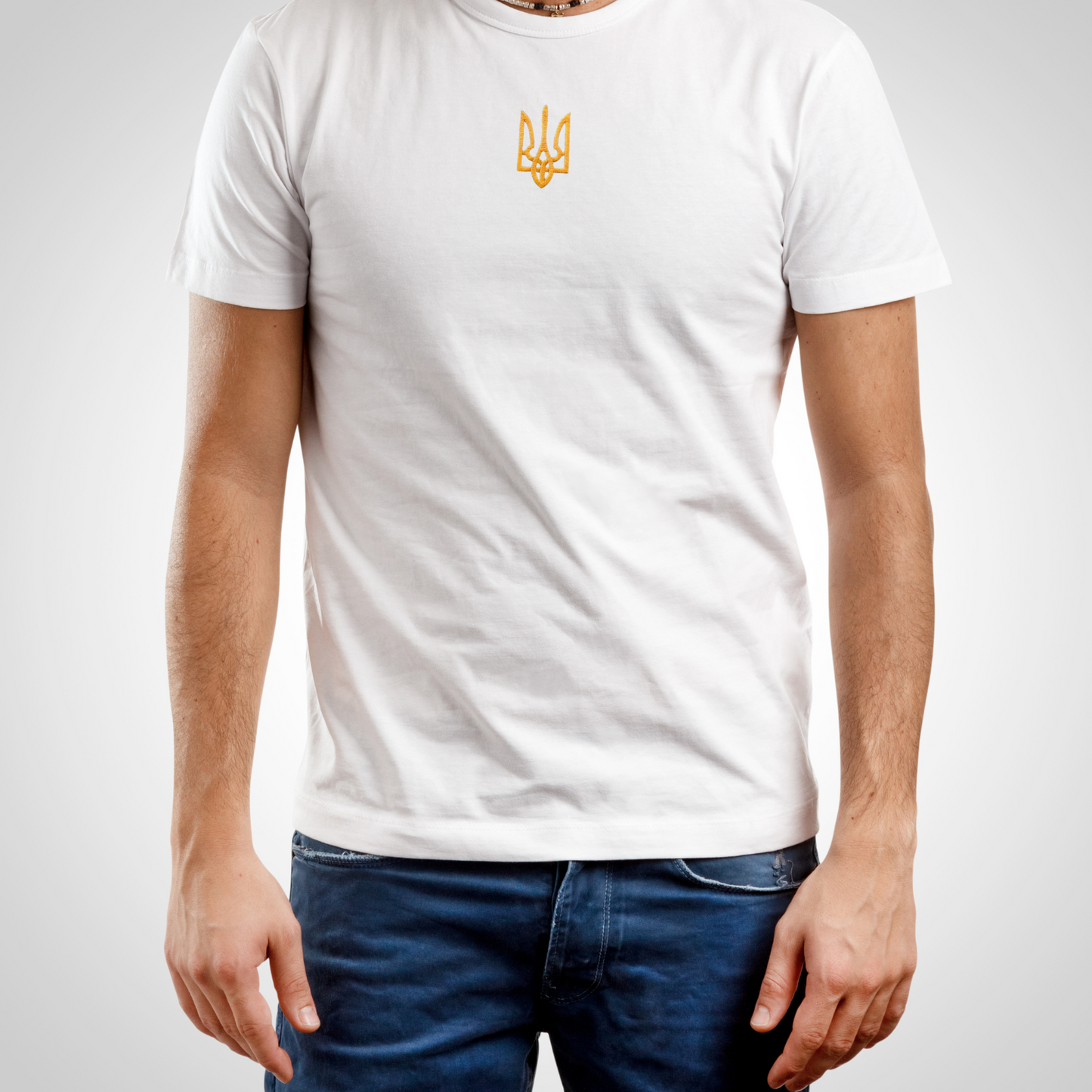 Ukraine T-shirt With Embroidered Trident (Футболка чол.)