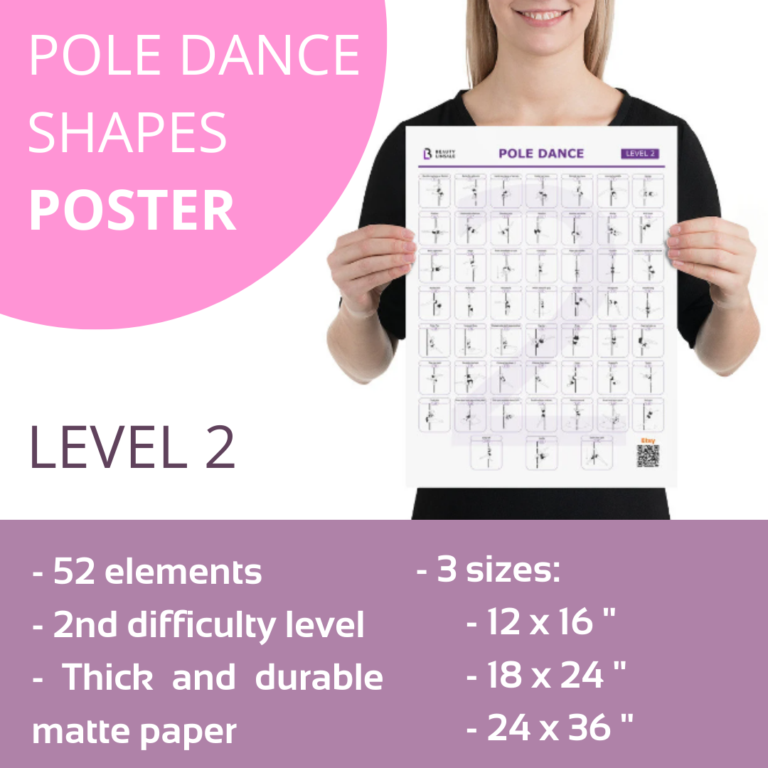 Pole Dance Elements Posters (Printed on the paper) (Плакат)