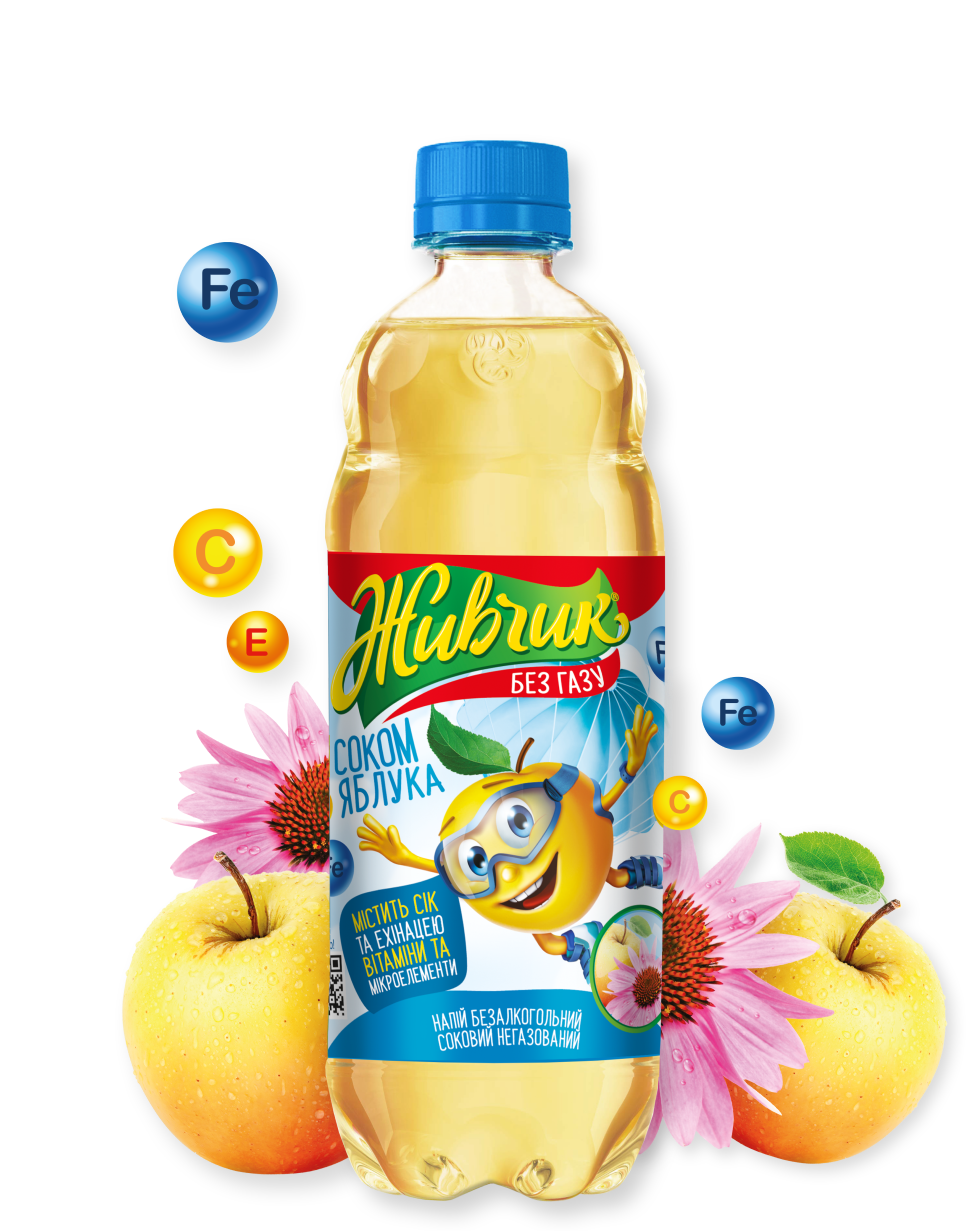 Ukrainian Zhyvchyk Apple Soda with Echinacea & Vitamins