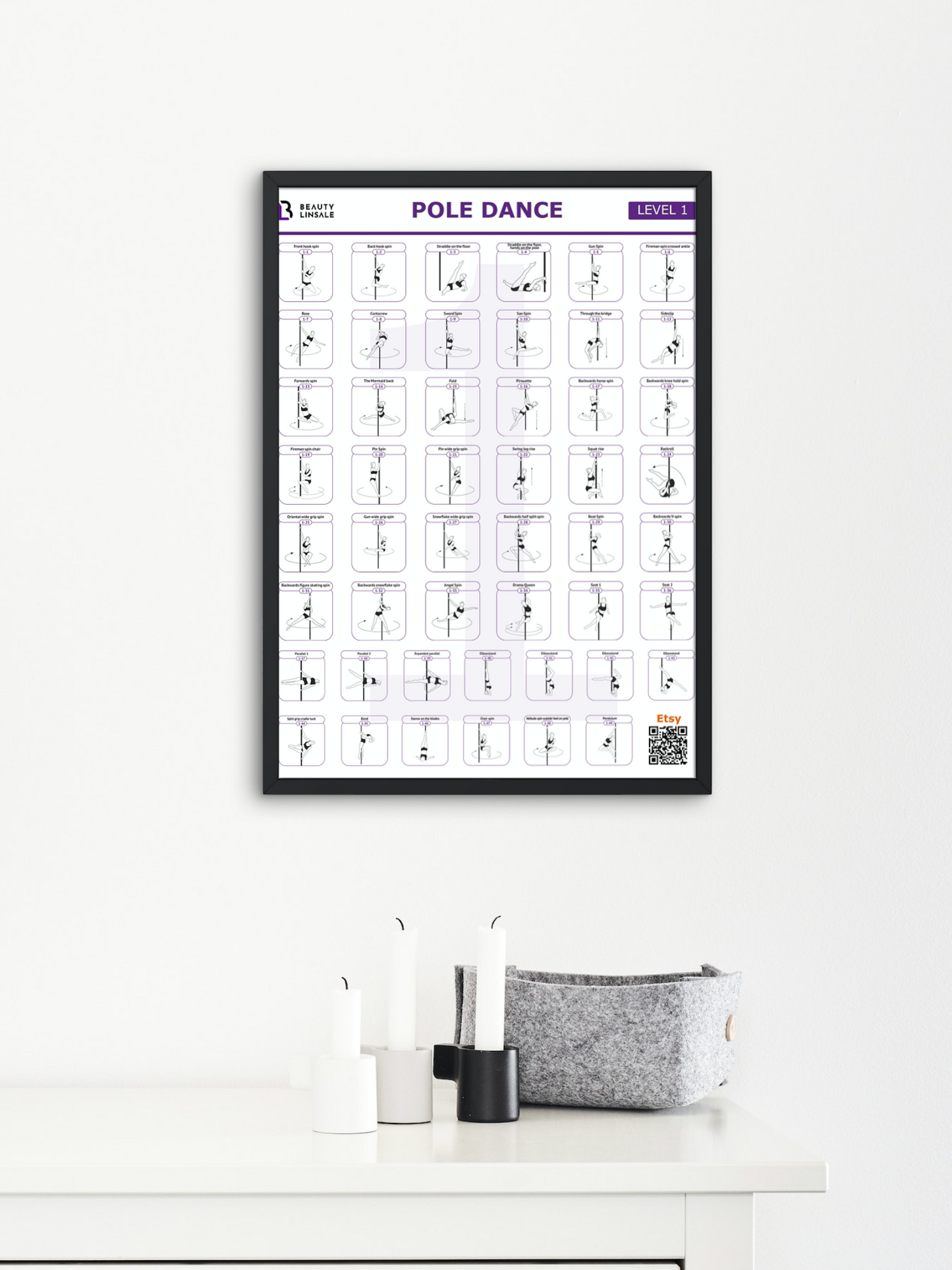 Pole Dance Poster Digital (PDF) - 1 level