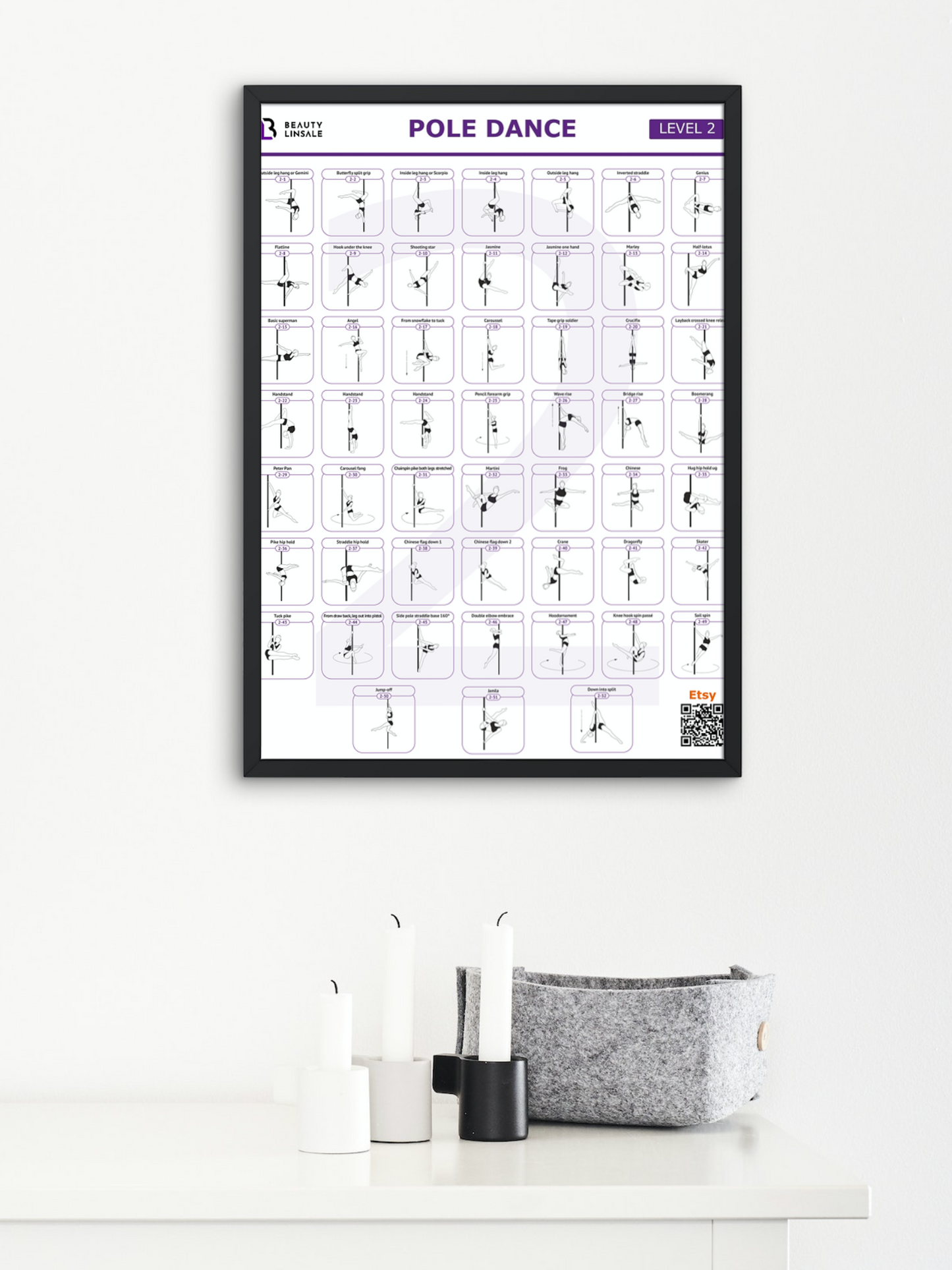 Pole Dance Poster Digital (PDF) - 2 level