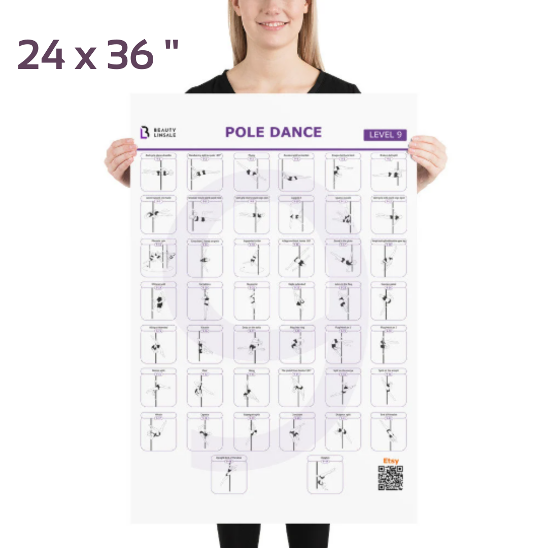 Pole Dance Elements Posters (Printed on the paper) (Плакат)