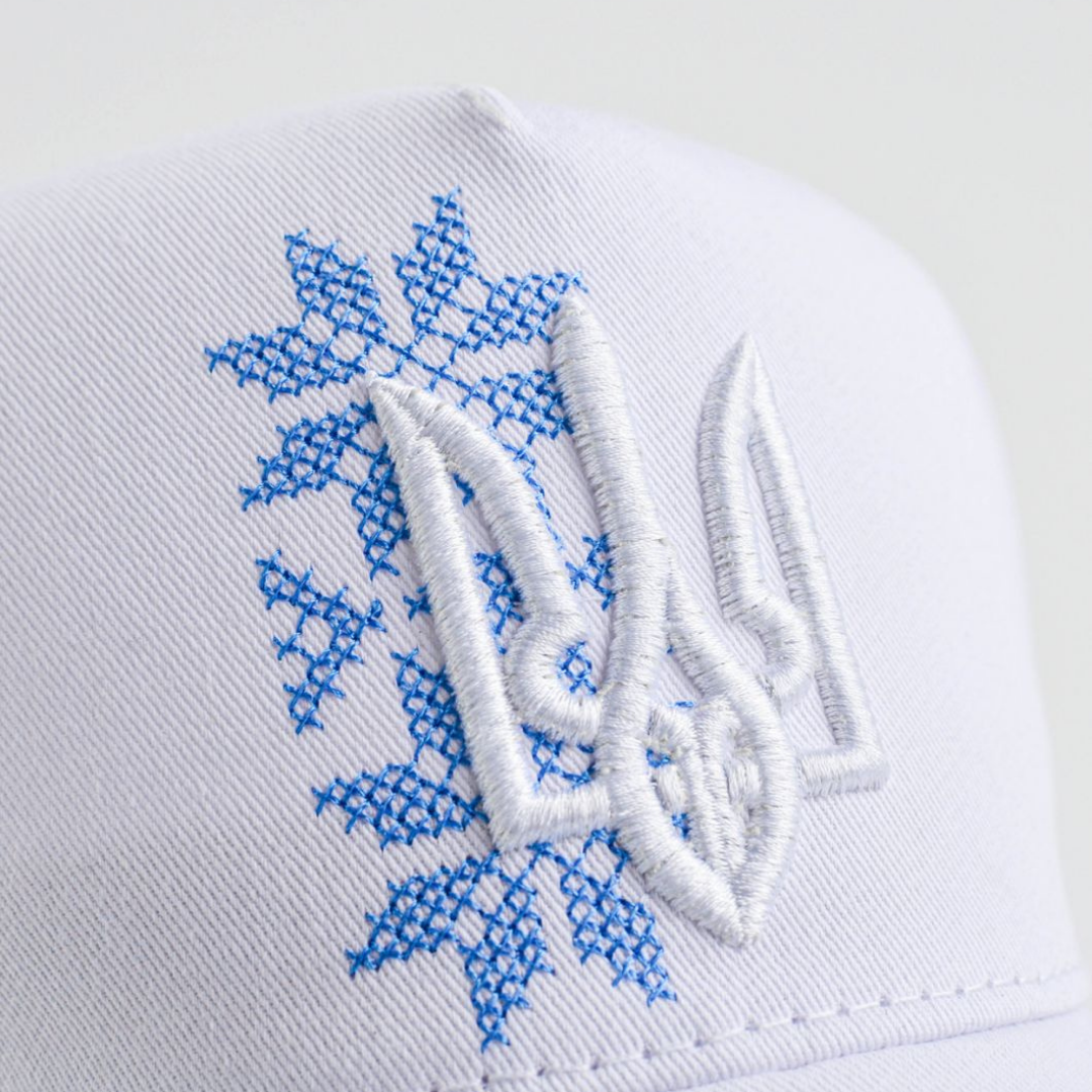 Stylish Ukraine Hat with Embroidered Trident | Ukrainian Design | Warm Ukrainian Gift (Кепка)