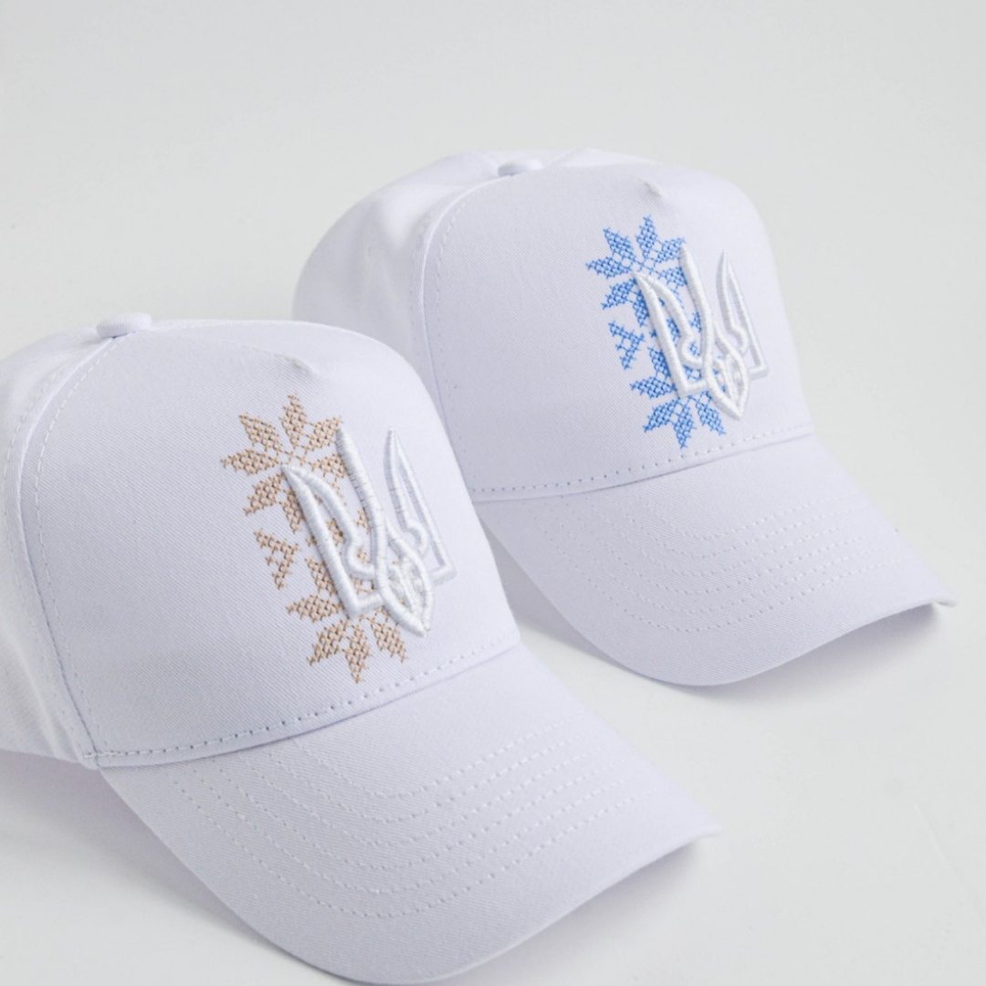Stylish Ukraine Hat with Embroidered Trident | Ukrainian Design | Warm Ukrainian Gift (Кепка)
