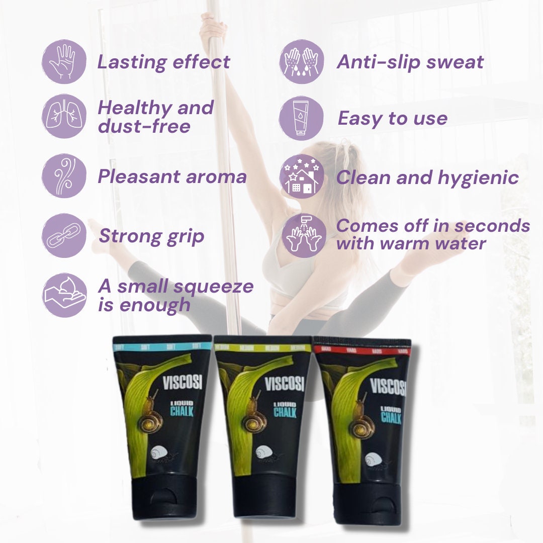 Pole dance grip Set (Liquid Chalk Based) 3-pack + PoleDance Spray grip (Rosin-based) for free (Магнезія)
