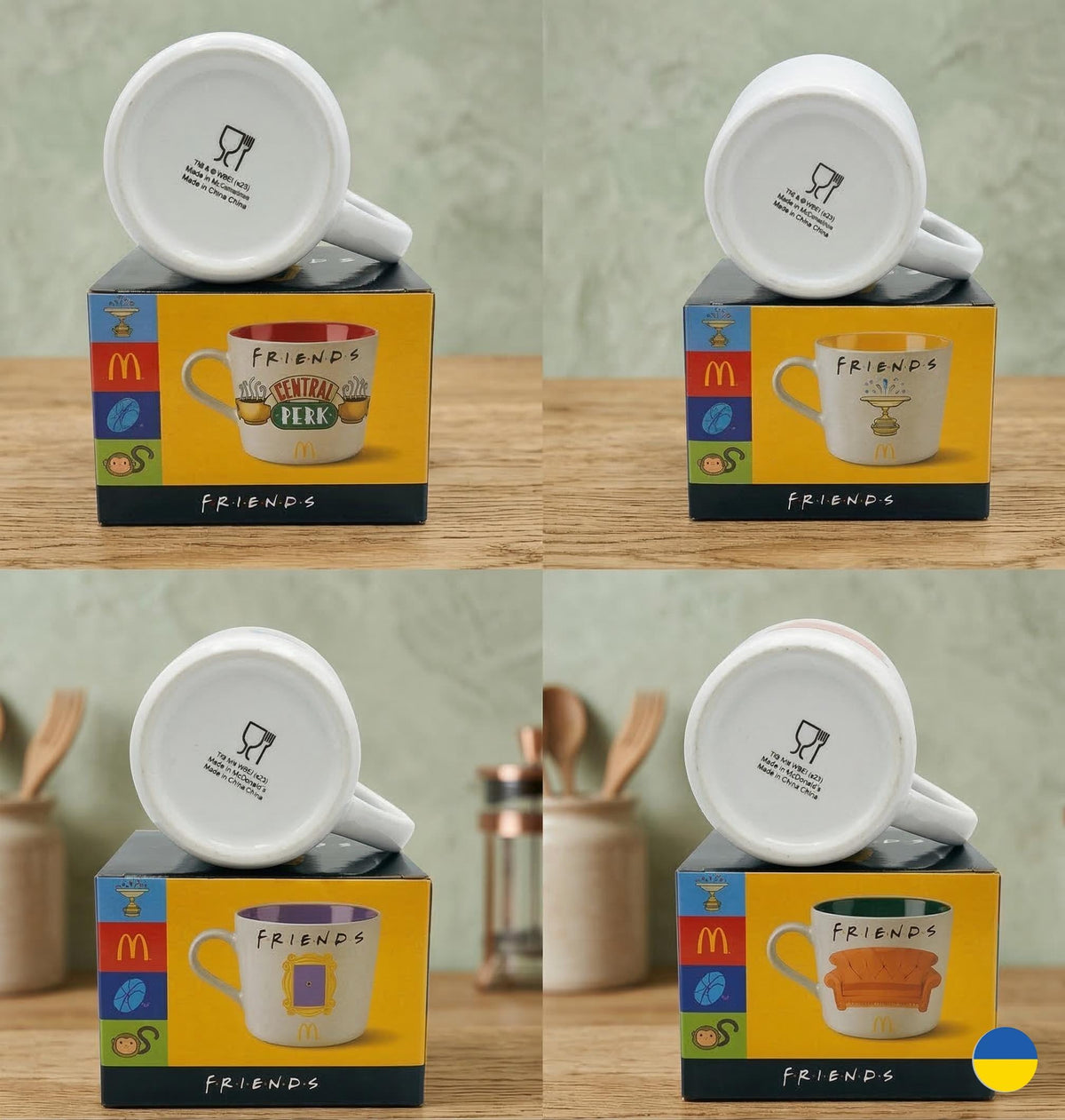 McDonald’s Friends Collectible Unique Ceramic Cups for Fans & Collectors