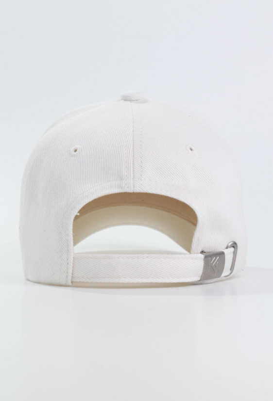 White Baseball Cap with Ukrainian Embroidery Pattern