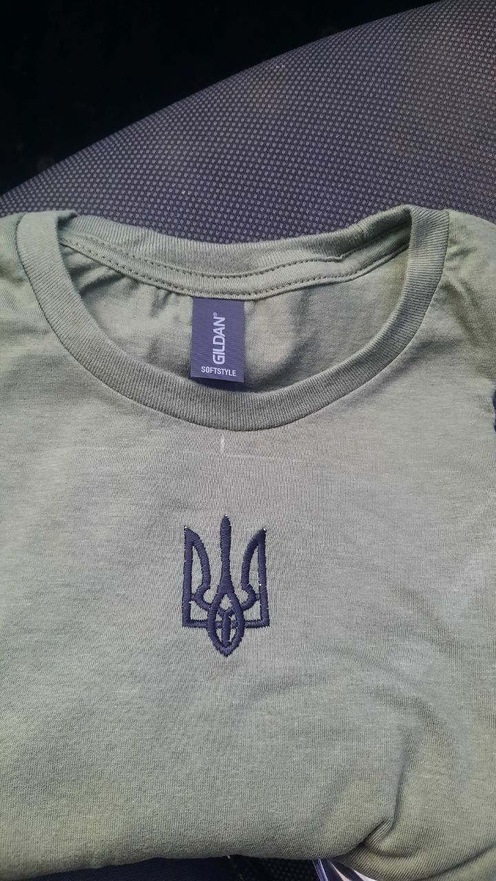 Zelensky Shirt With Ukrainian Trident Embroidered (Футболка жін.)