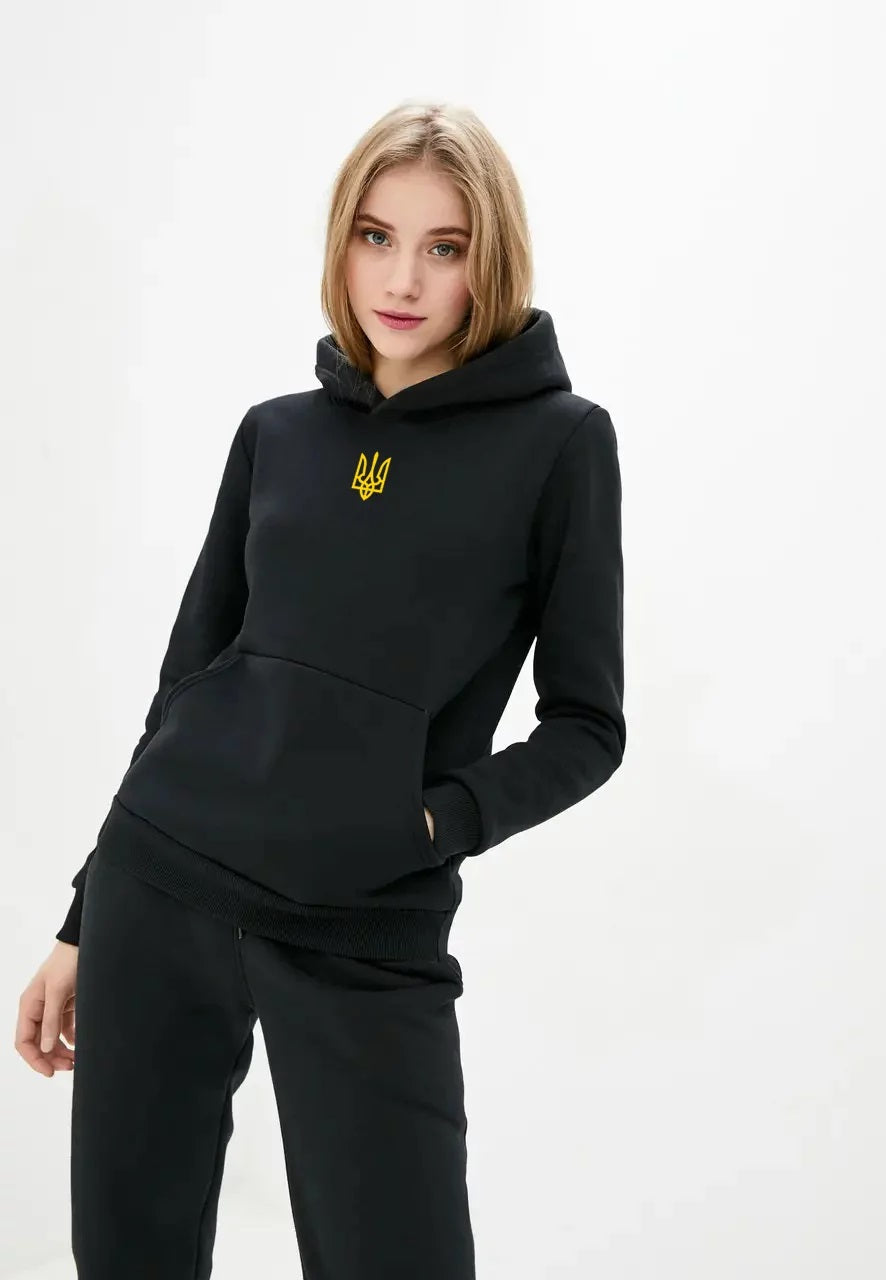 Ukrainian Embroidery Tryzub Women Hoodie (Худі жін.)
