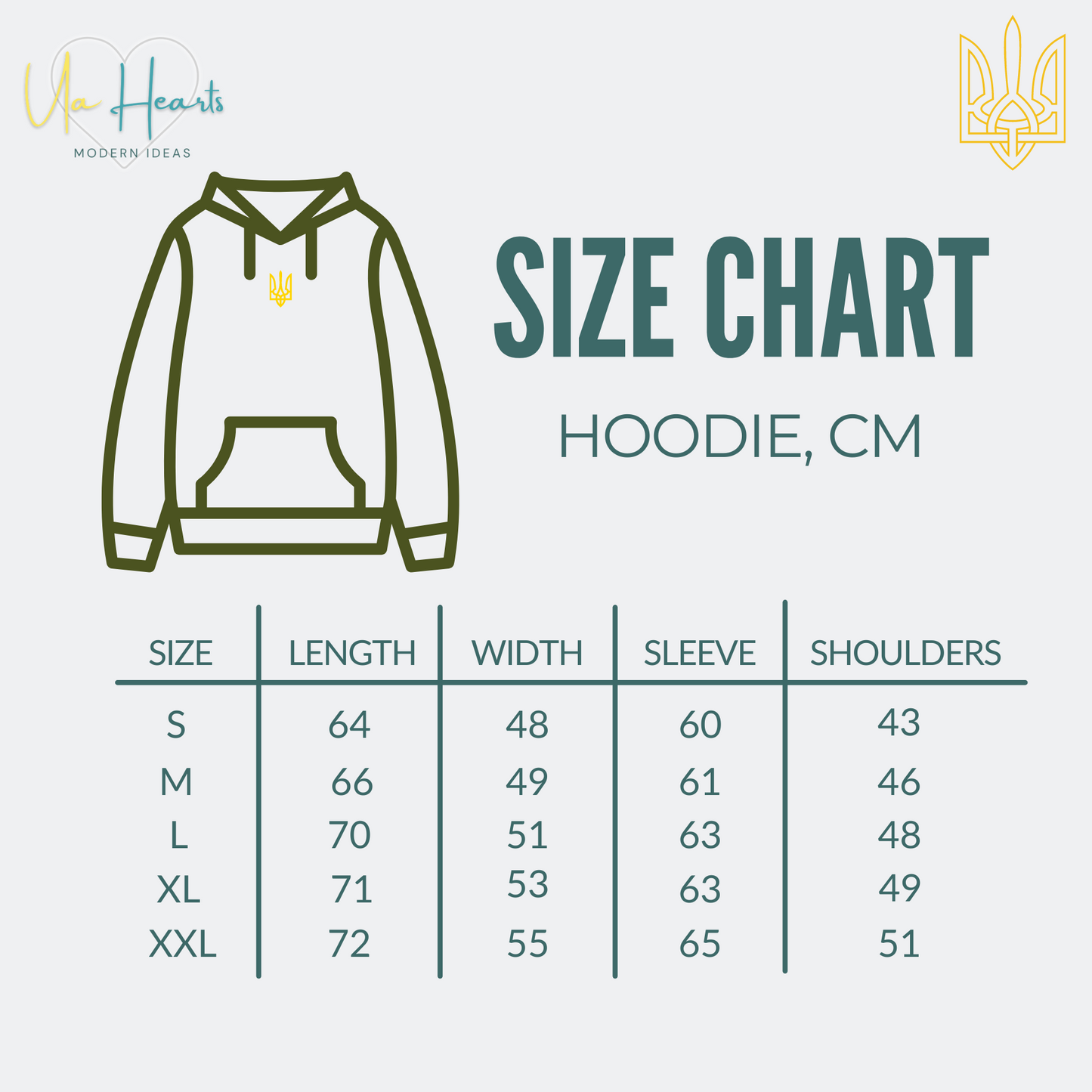 Ukrainian Hoodie with Embroidered Trident (Худі чол.)