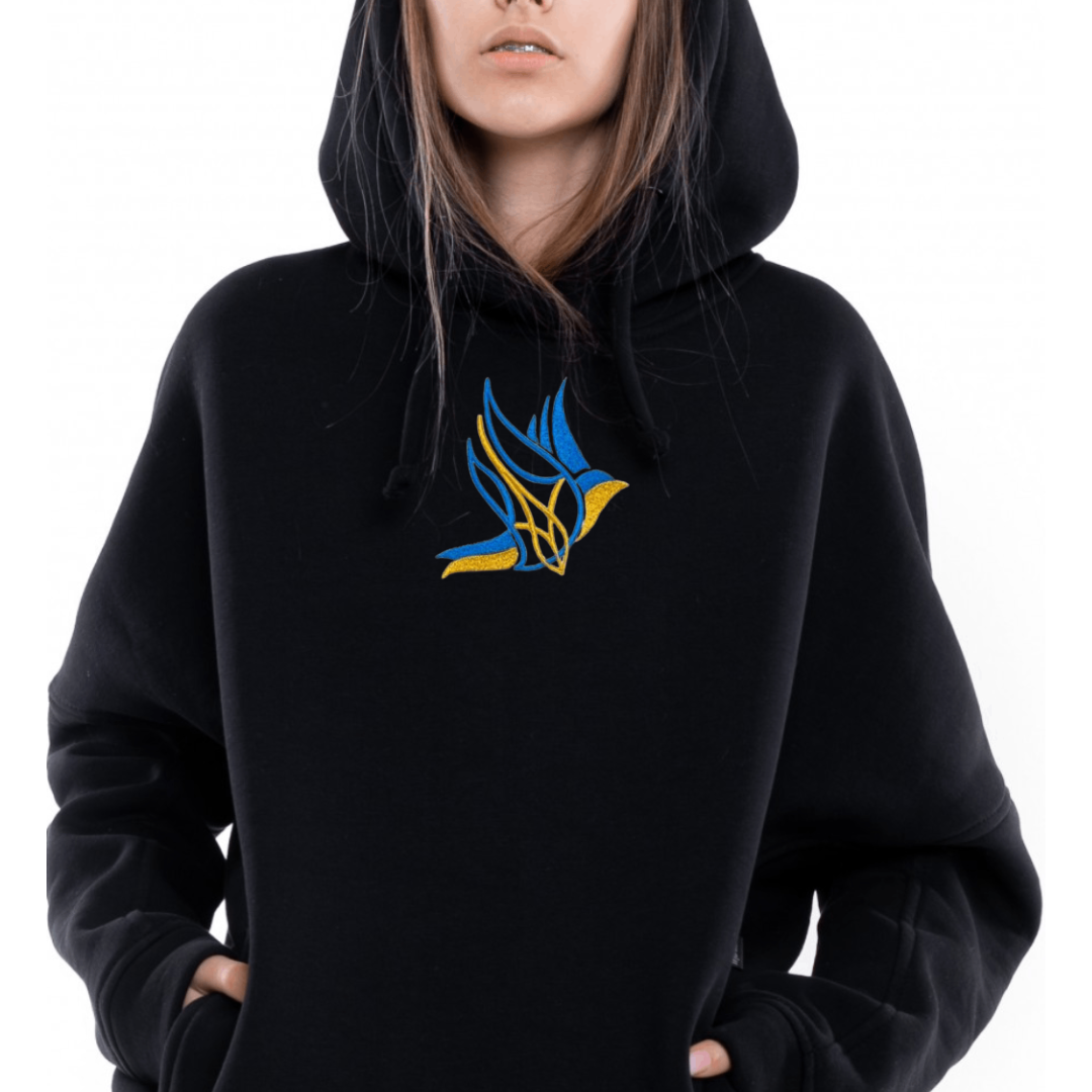 Stylish Ukrainian Hoodie for Women with Dove of Peace Embroidery (Худі жін.)