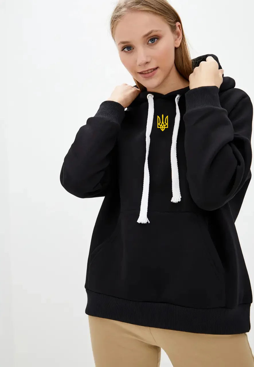 Ukrainian Embroidery Tryzub Women Hoodie (Худі жін.)