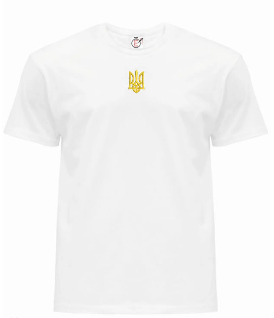 Ukrainian Embroidered T-shirt with trident for WOMEN. (Футболка з тризубом)