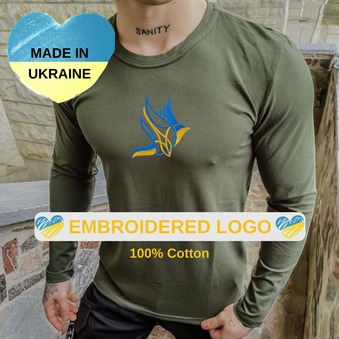Ukrainian Shirt Long Sleeve with Dove of Peace (Футболка чол.)