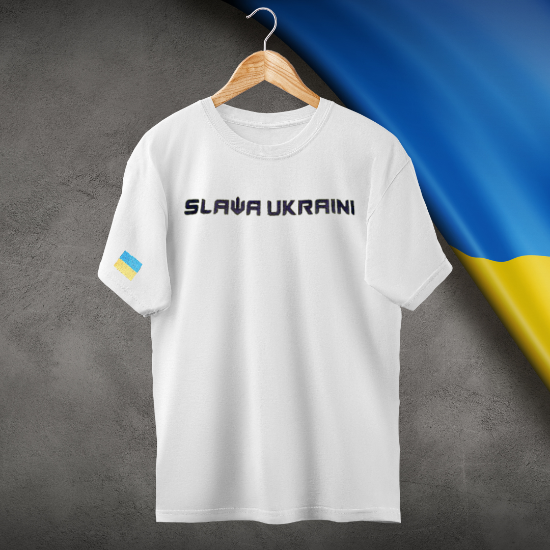 Slava Ukraine Embroidered Ukraine Shirt (Футболка чол.)