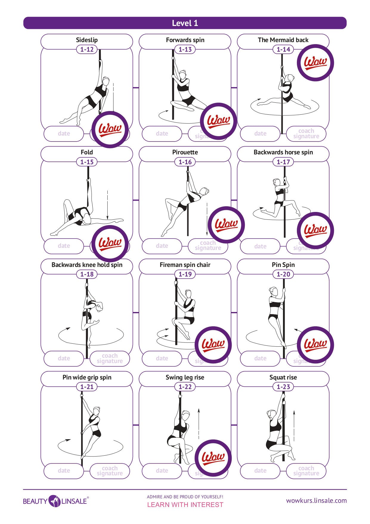 Stickers for Pole dance catalog (наклейки)