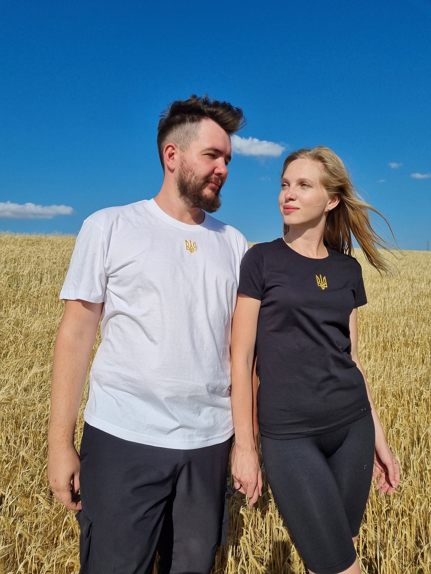 Zelensky Shirt With Ukrainian Trident Embroidered (Футболка жін.)