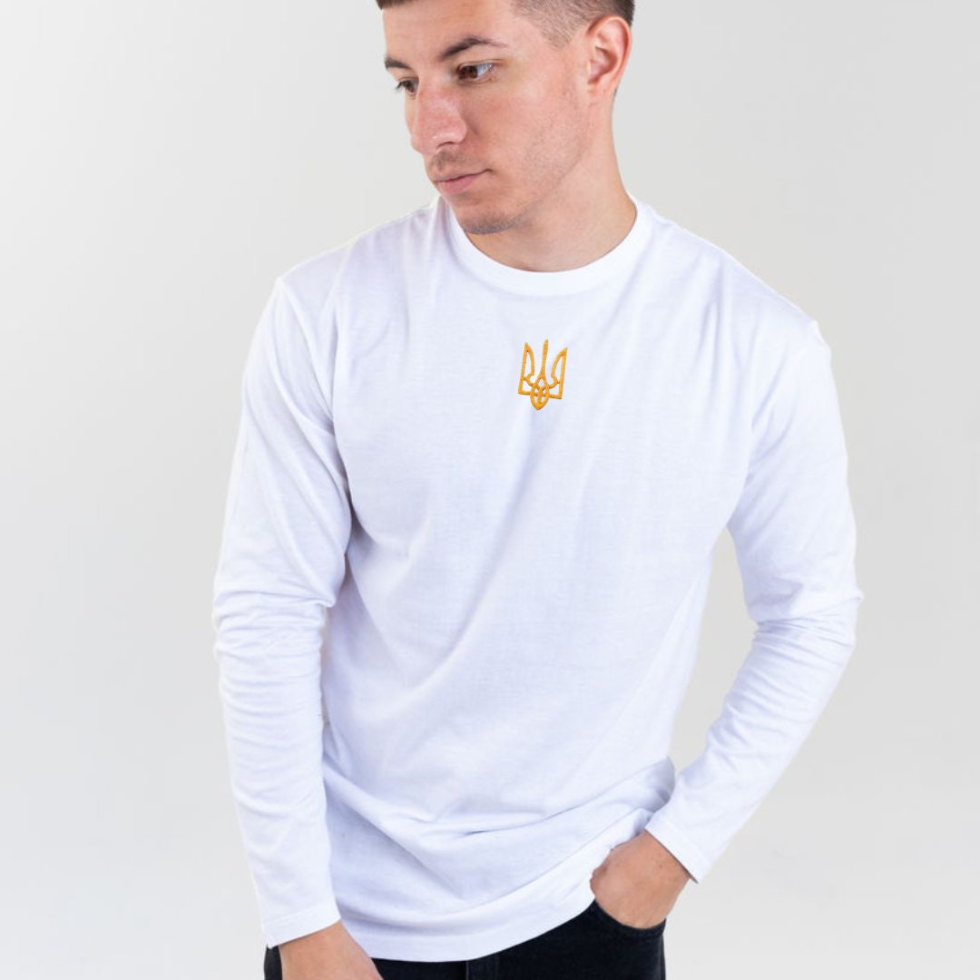 Ukraine Shirt long sleeve With Embroidered Trident from Ukraine (Футболка чол.)