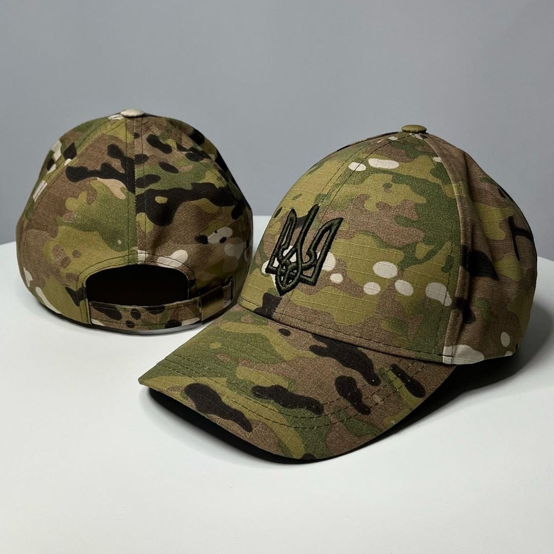 Ukraine Military Dad Hat with Ukrainian Trident Embroidered (Кепка чол.)