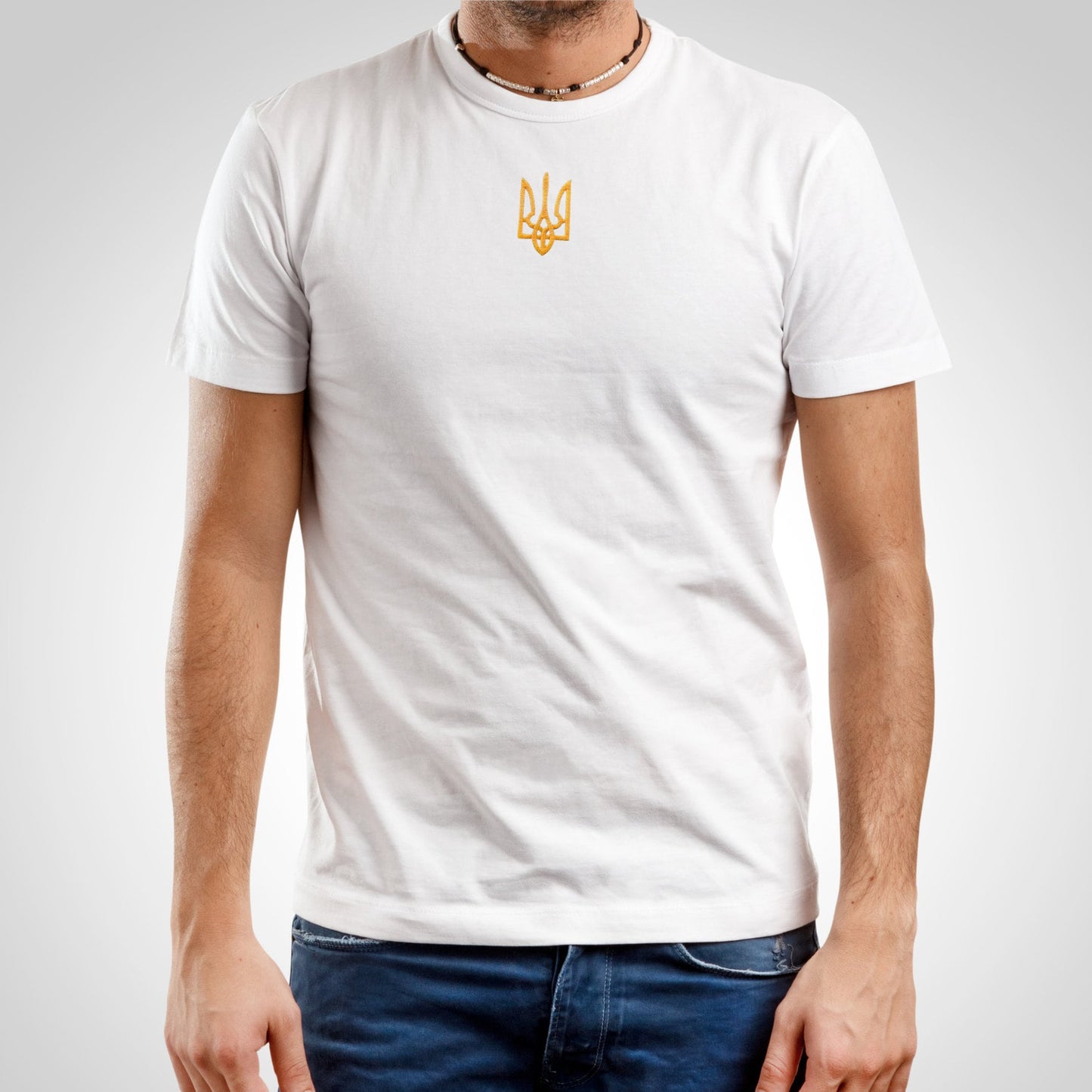 Zelensky T-shirt Made in Ukraine | Ukraine Shirt with an Embroidered Ukrainian Tryzub (Футболка чол.)