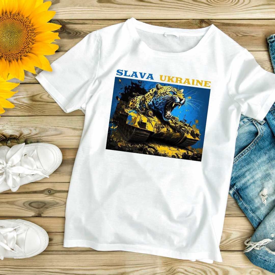 Women’s Ukrainian T Shirt with Patriotic Print (Футболка жін.)