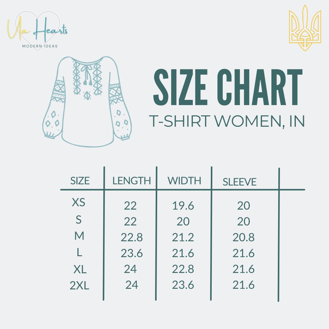 the size chart for a women's t - shirt