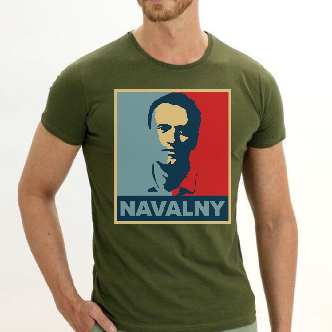 Stand for Justice: Show your support for Alexei Navalny's fight for democracy and human rights with a Navalny Tshirt.