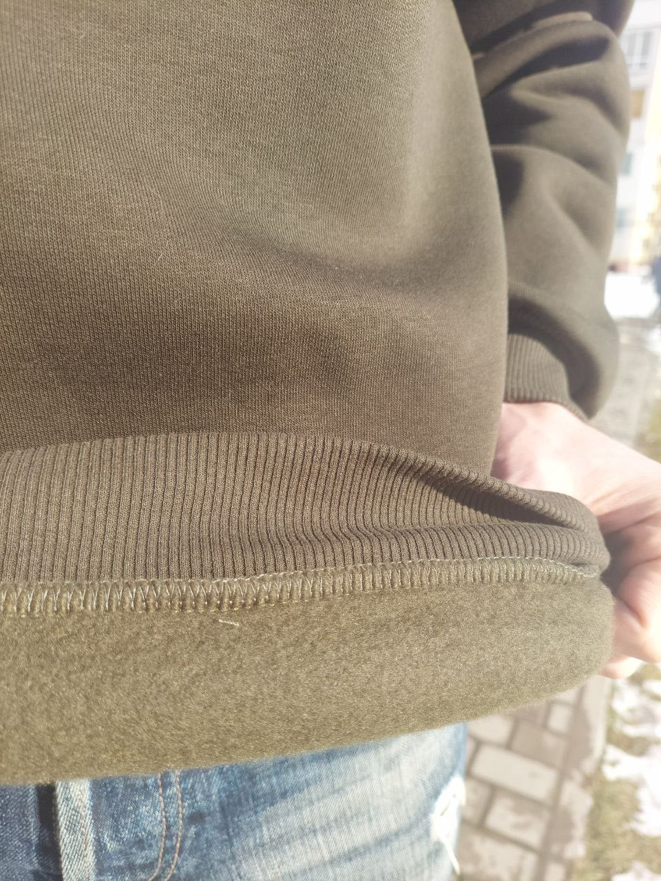 Zelensky Sweatshirt with Embroidered Ukrainian Tryzub. (Світшот чол.)