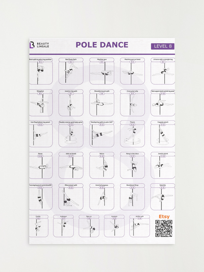 Pole Dance Poster Digital (PDF) - 8 level