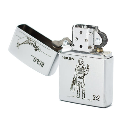 Zippo lighter Russian warship Done. Ukrainian personalization, limited edition. Made In Ukraine | Ukrainian Souvenir (Запальничка)
