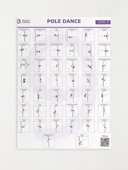 Pole Dance Poster Digital (PDF) - 9 level
