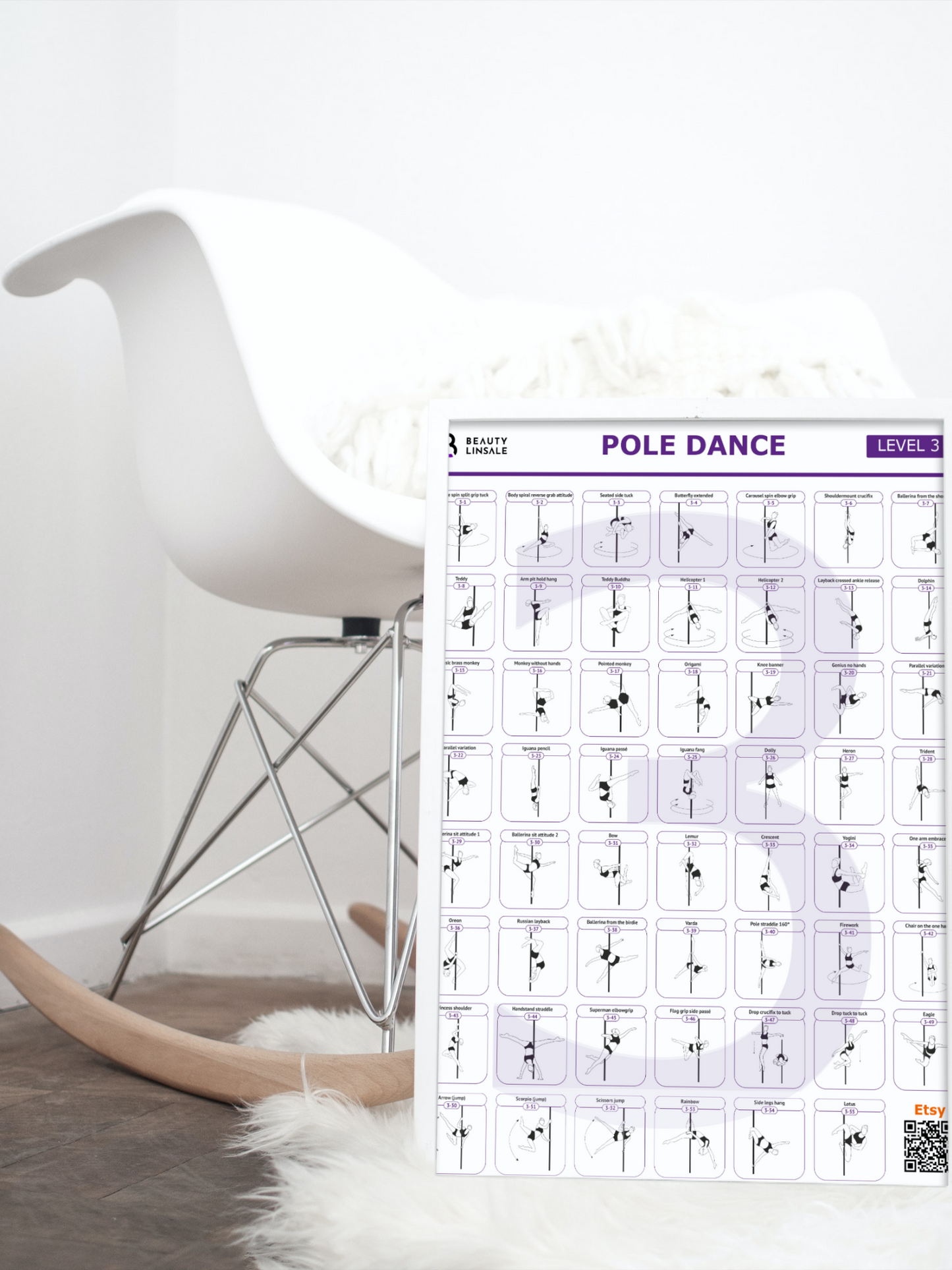 Pole Dance Poster Digital (PDF) - 3 level