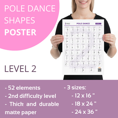 Pole Dance Elements Posters (Printed on the paper) (Плакат)