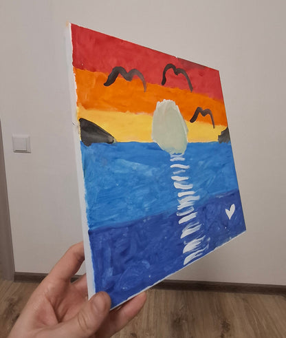 Made to order!!!  Original Painting (Not a Digital File) (SunSet Diana.jpg). (Дитяча картина)