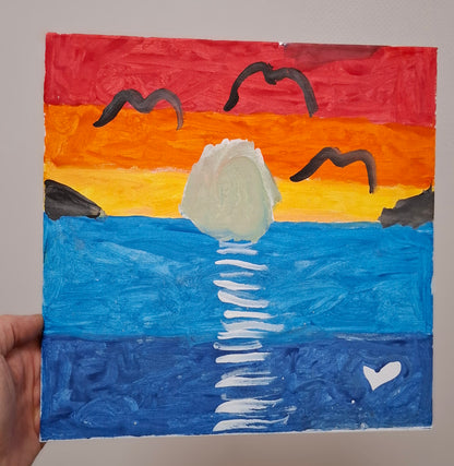 Made to order!!!  Original Painting (Not a Digital File) (SunSet Diana.jpg). (Дитяча картина)