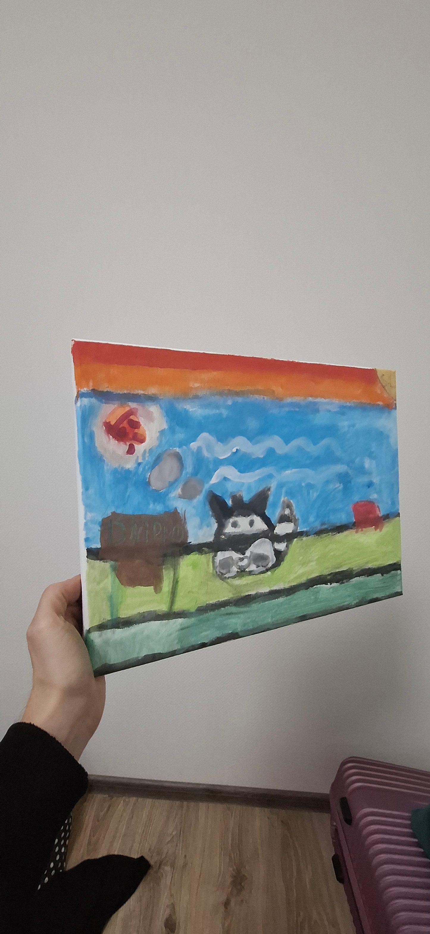 Made to order!!! Original Painting (Not a Digital File) (Raccoon on the riverSasha.jpg)