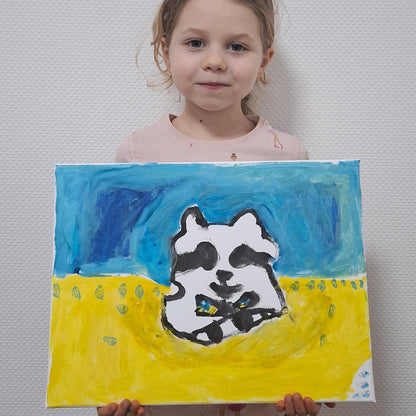 Made to order. Original Painting (Not a Digital File) (UA Racсoon - Diana.jpg)
