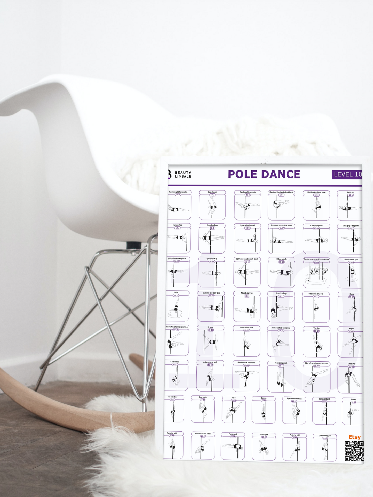Pole Dance Poster Digital (PDF) - 10 level