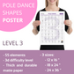 Pole Dance Elements Posters (Printed on the paper)