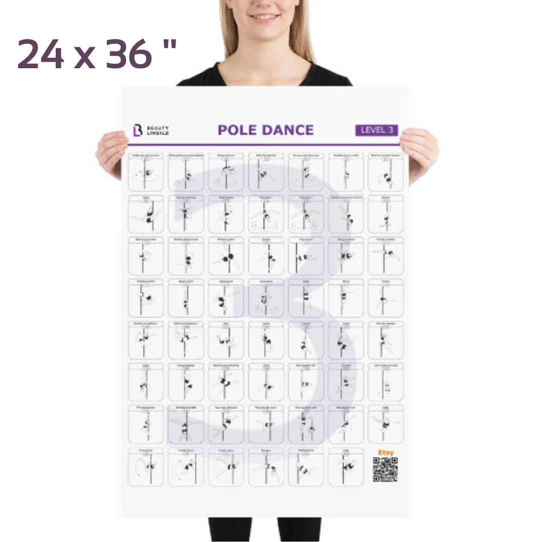 Pole Dance Elements Posters (Printed on the paper)