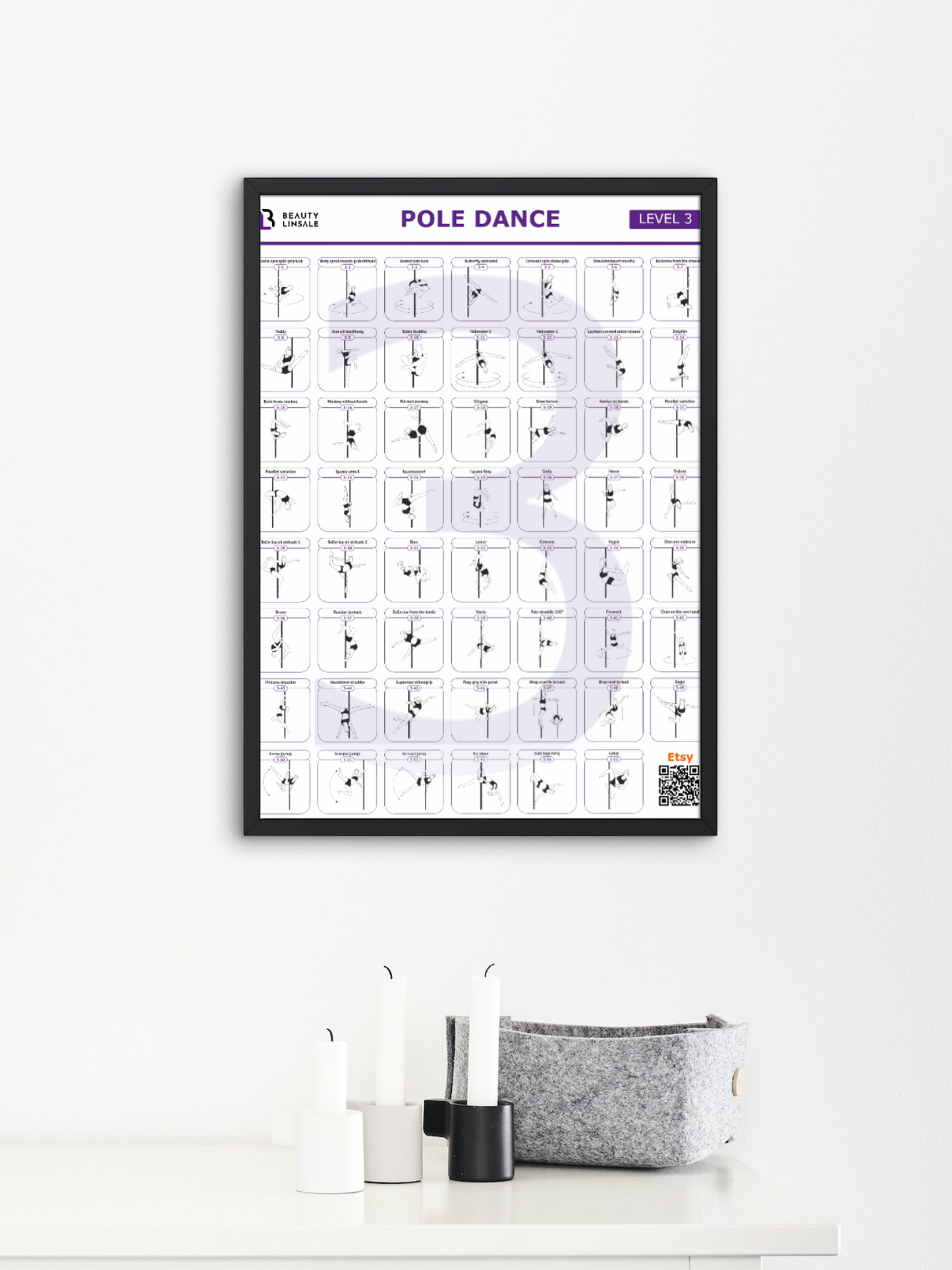 Pole Dance Poster Digital (PDF) - 3 level