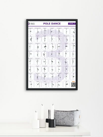 Pole Dance Poster Digital (PDF) - 3 level