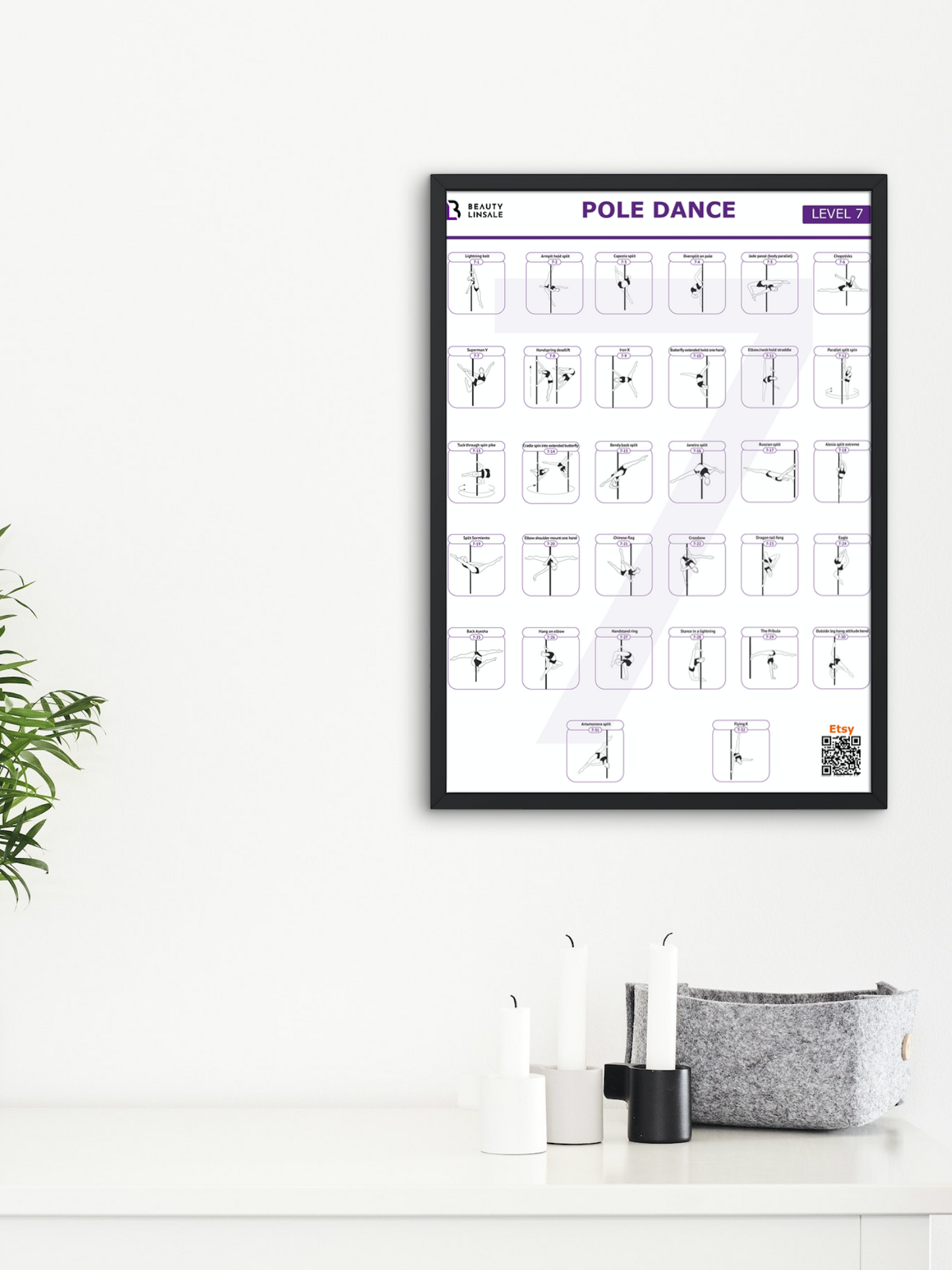 Pole Dance Poster Digital (PDF) - 7 level