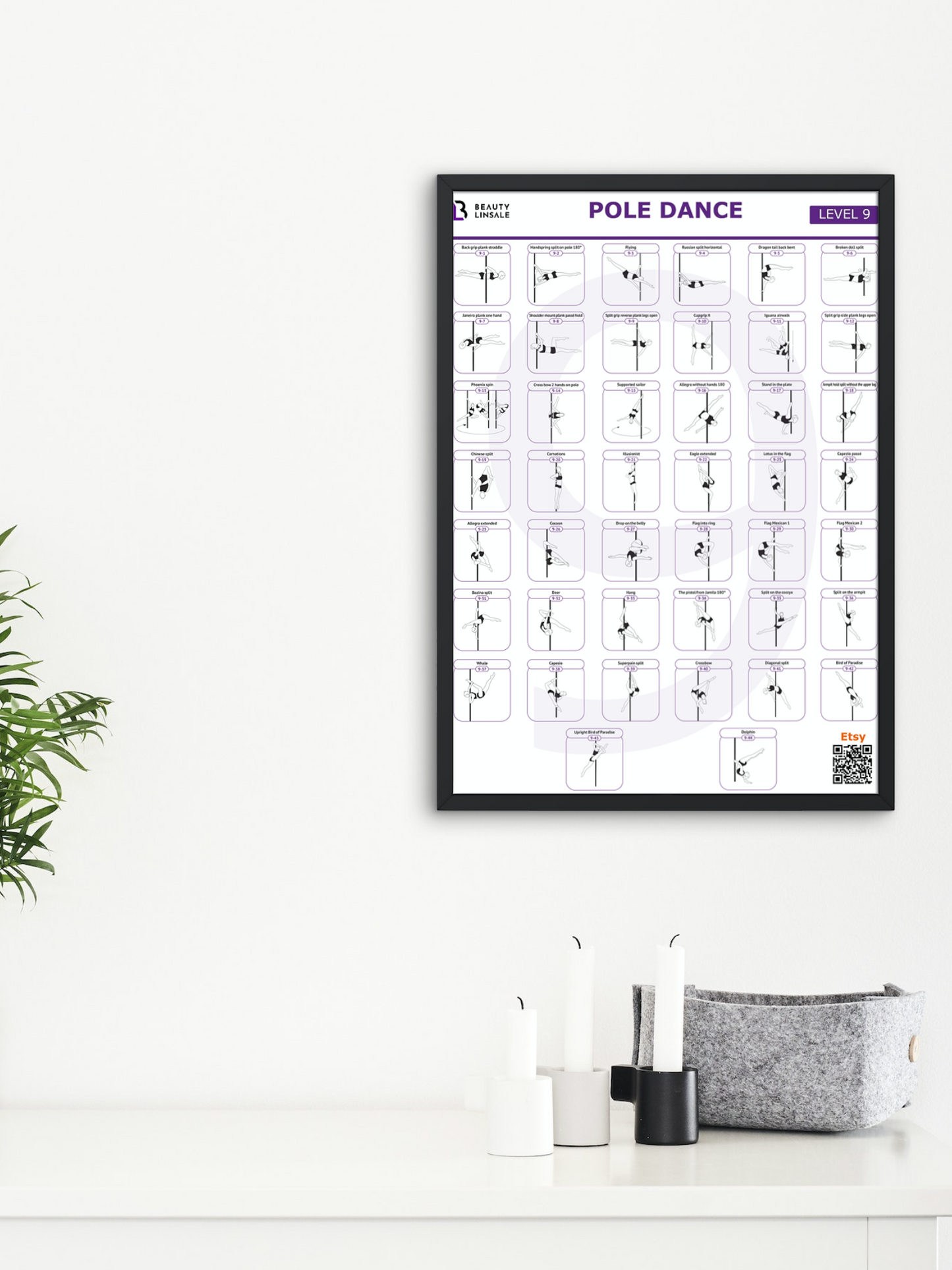 Pole Dance Poster Digital (PDF) - 9 level