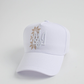 Ukrainian Baseball Hat with Trident Embroidery (White)