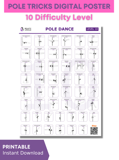 Pole Dance Poster Digital (PDF) - 10 level
