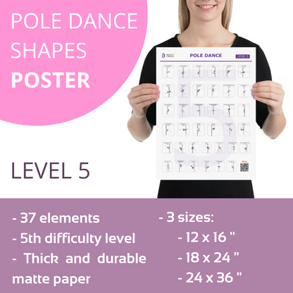 Pole Dance Elements Posters (Printed on the paper) (Плакат)