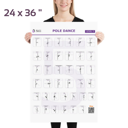 Pole Dance Elements Posters (Printed on the paper) (Плакат)