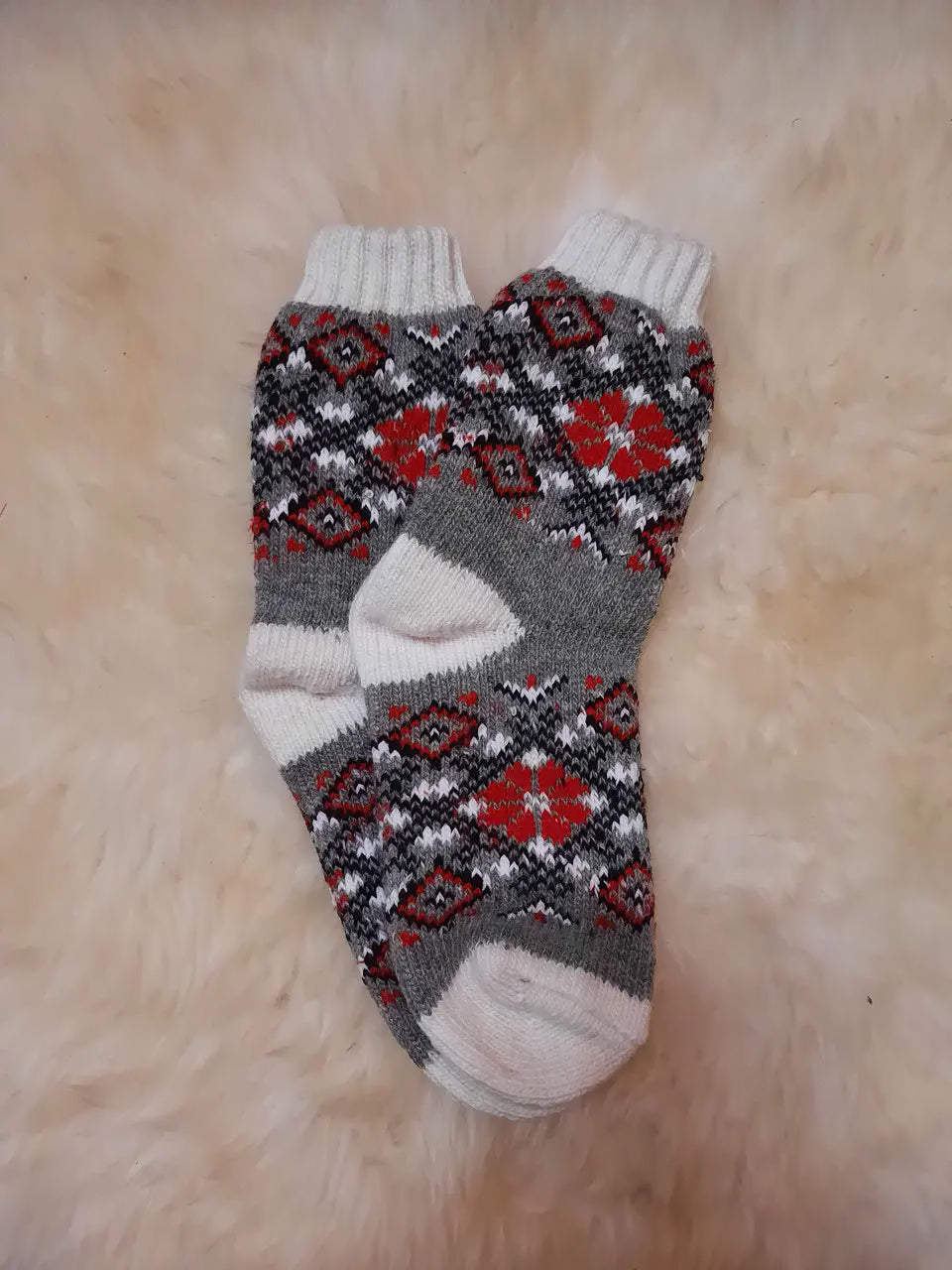 Handmade Ukrainian Women’s Wool Socks, Extra Warm Carpathian Artisan Knitwear, 100% Sheep Wool Winter Socks, Cozy Stretchy Universal Size 36-40