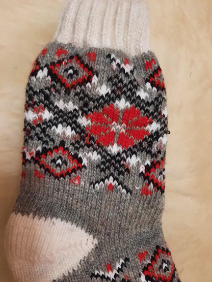 Handmade Ukrainian Women’s Wool Socks, Extra Warm Carpathian Artisan Knitwear, 100% Sheep Wool Winter Socks, Cozy Stretchy Universal Size 36-40